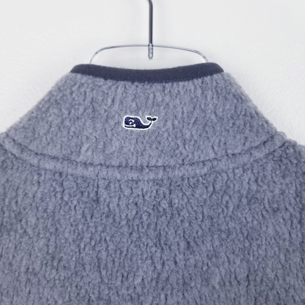 Vineyard Vines Gray Sherpa Fleece Vest size Small - Picture 3 of 8